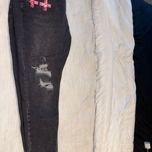 Men's Slim Straight Jeans - Black